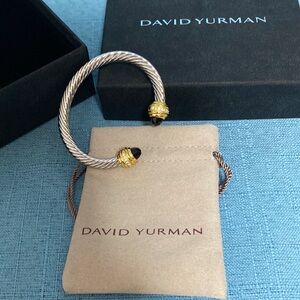 David Yurman Silver and Gold Cable Bracelet